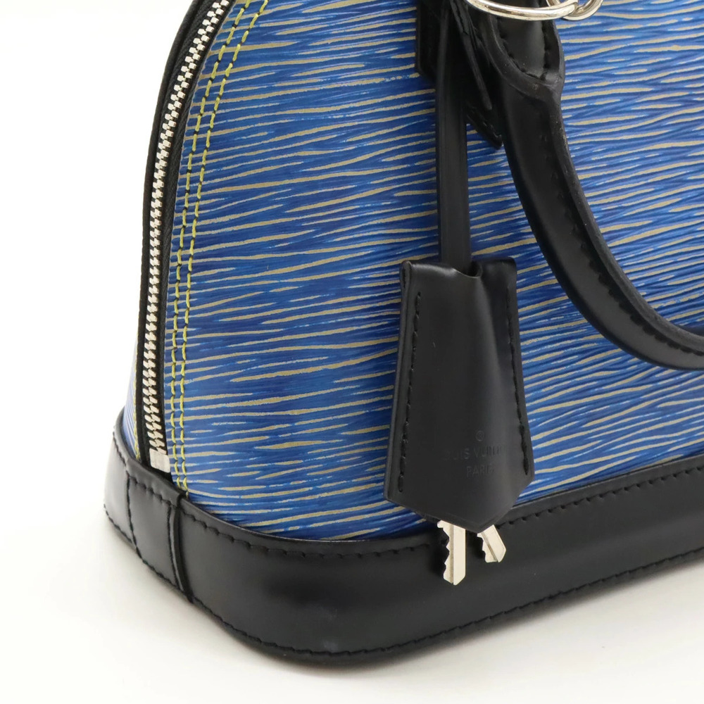 LOUIS VUITTON Epi Denim Alma Handbag Bag Shoulder Blue Black - Picture 8 of 8
